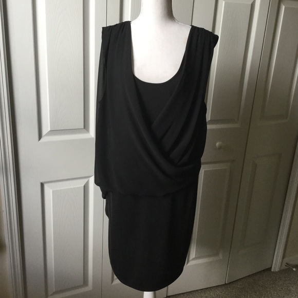 dkny black sleeveless dress